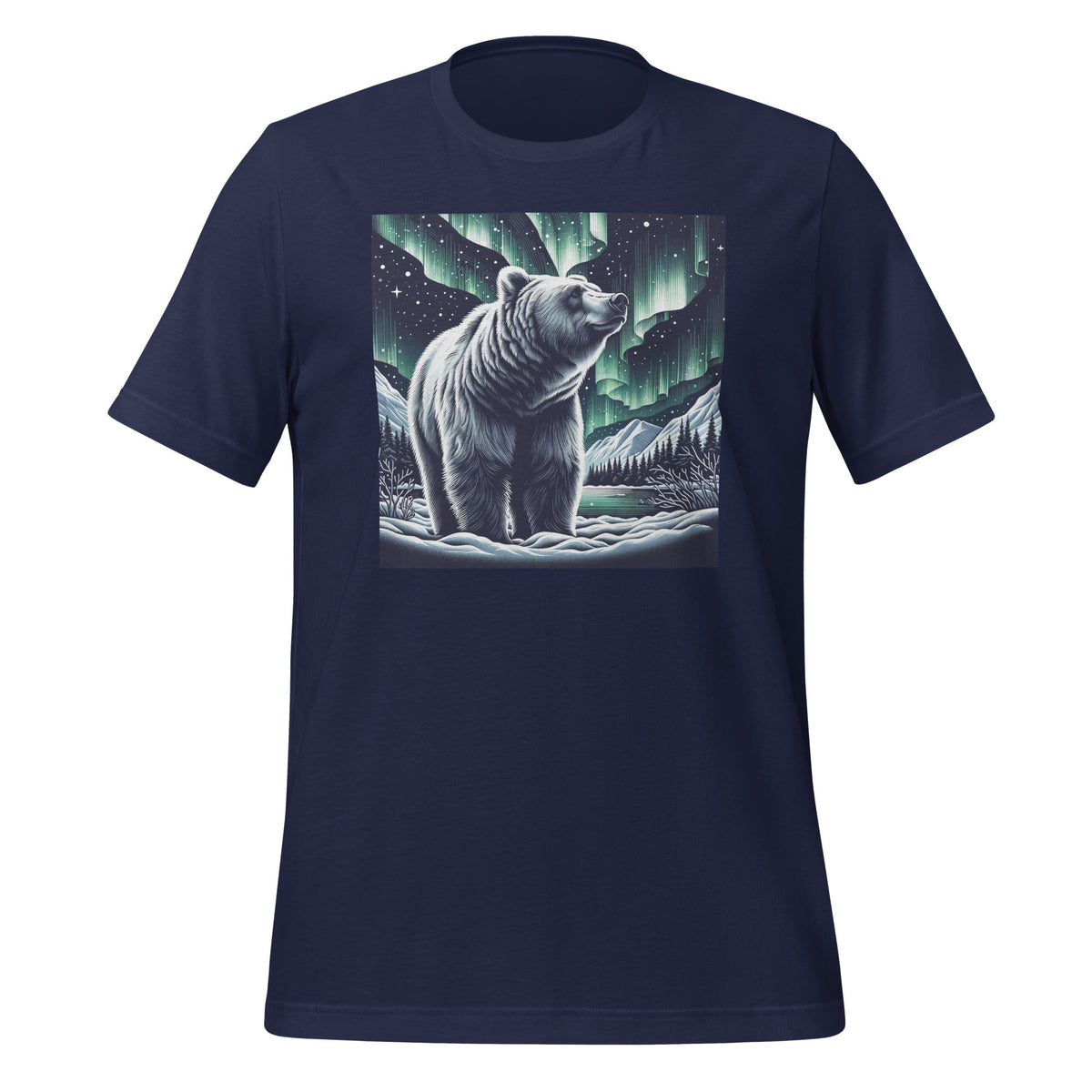 Grizzly Bear Standing Proud In Snow With Borealis Unisex product image 2