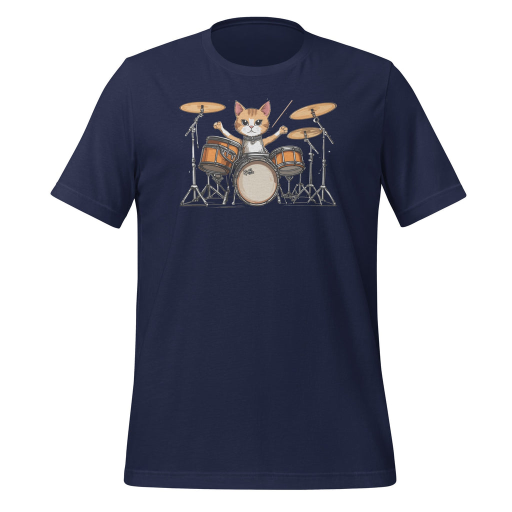 Funny Punk Kitten Drummer Cat Playing Drums Graphic Art product image 2