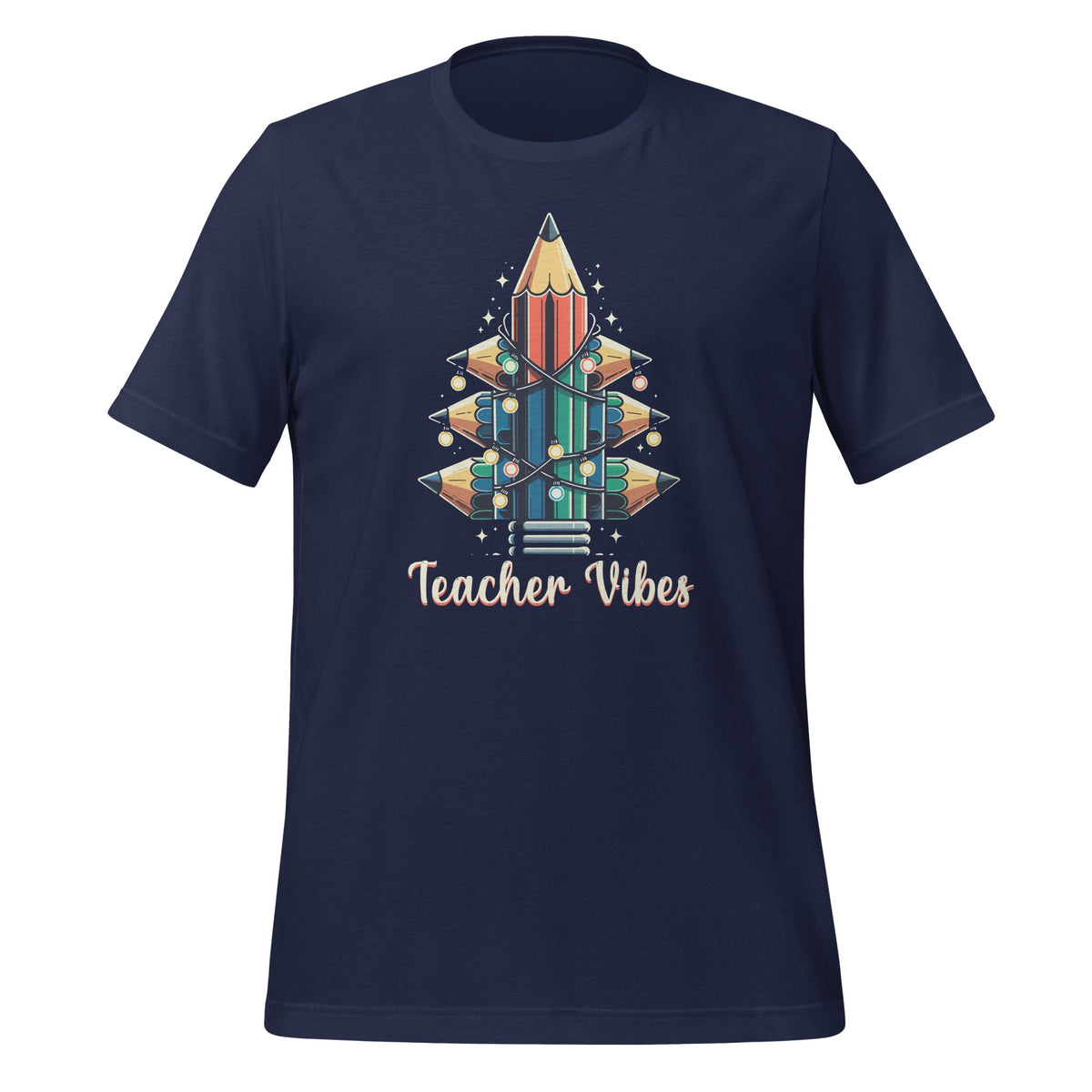 Teacher Student Vibes Christmas Pencil Tree Xmas Lights product image 2