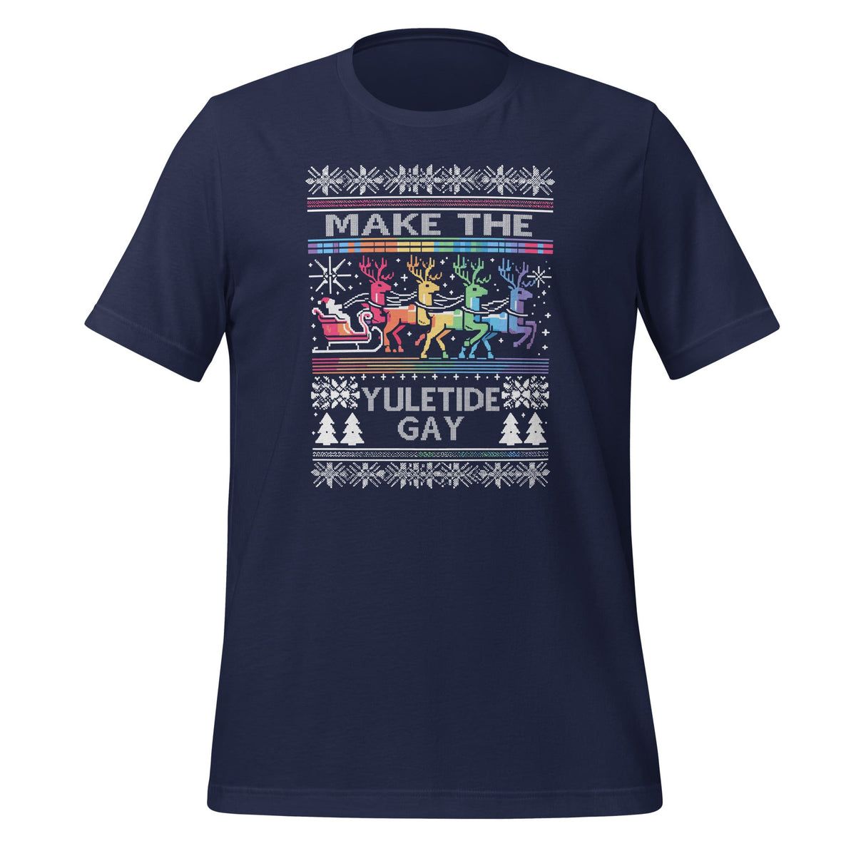 Ugly Christmas LGBTQ Pride Santa Claus Make Yuletide Gay product image 2