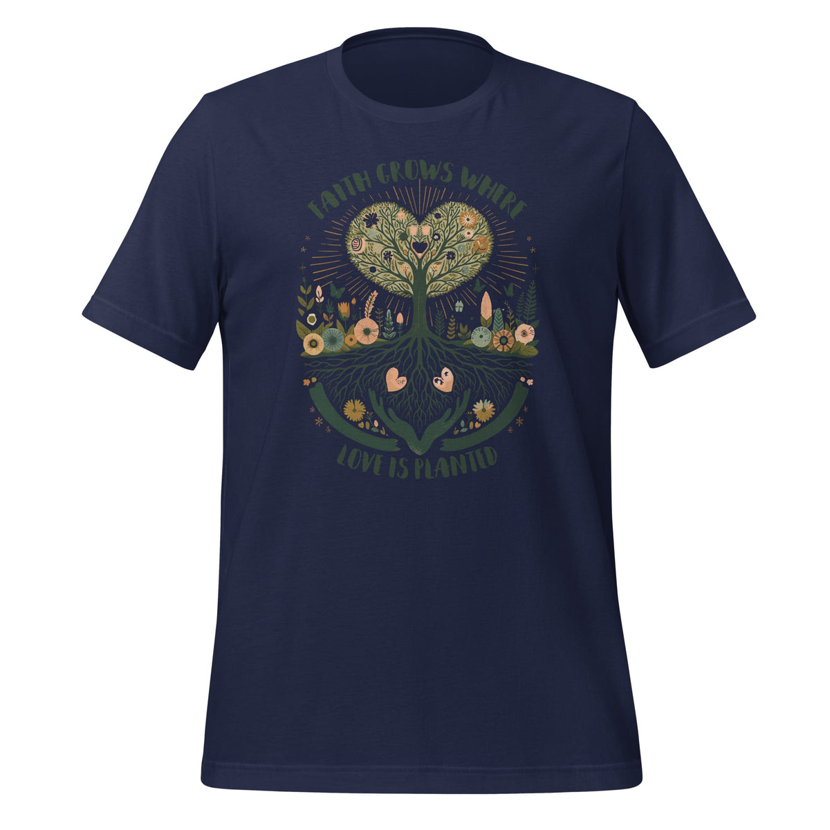 Faith Grows Where Love Is Planted Christian Saying Unisex product image 2