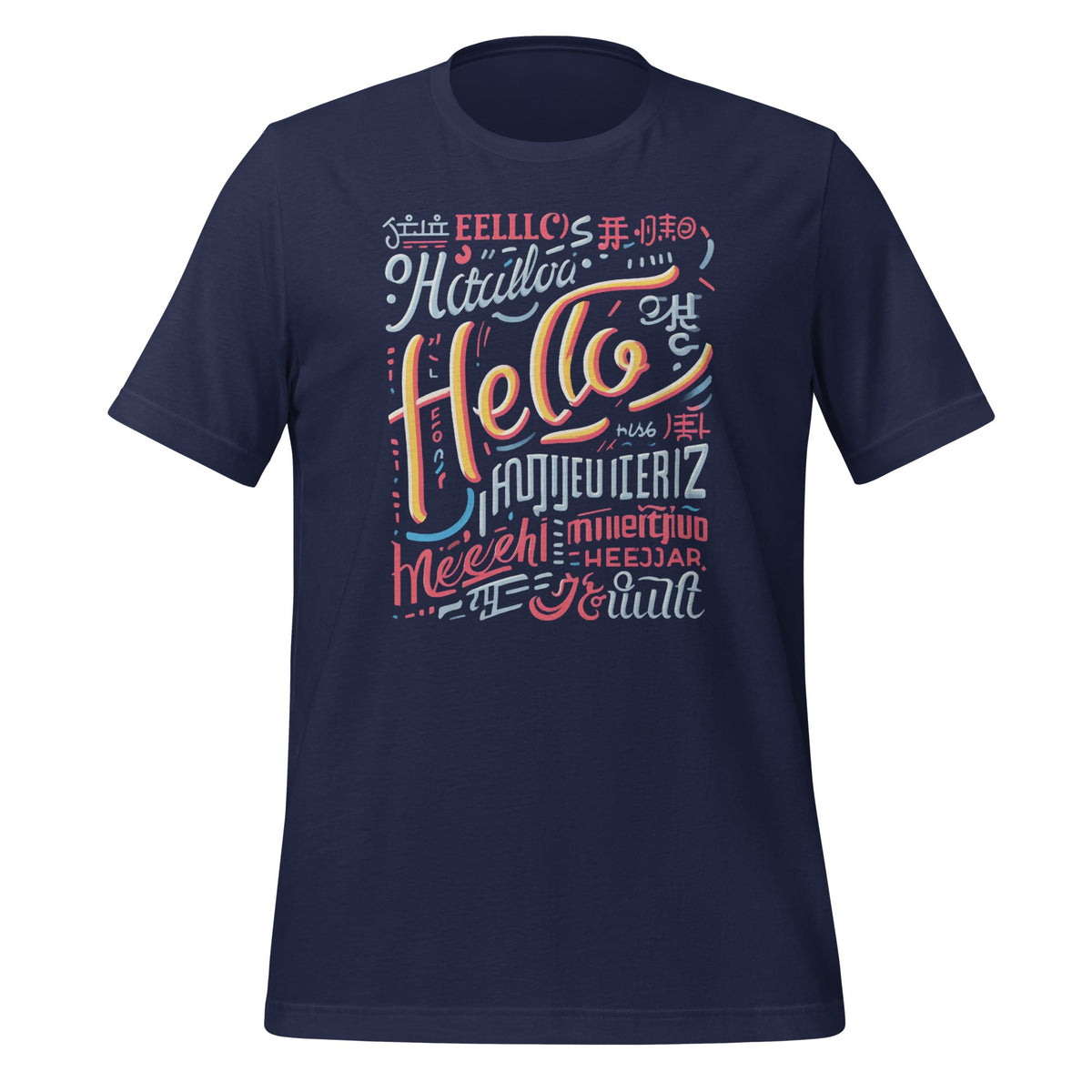 Hello in 22 Different Languages Word ESL World Day Unisex product image 2