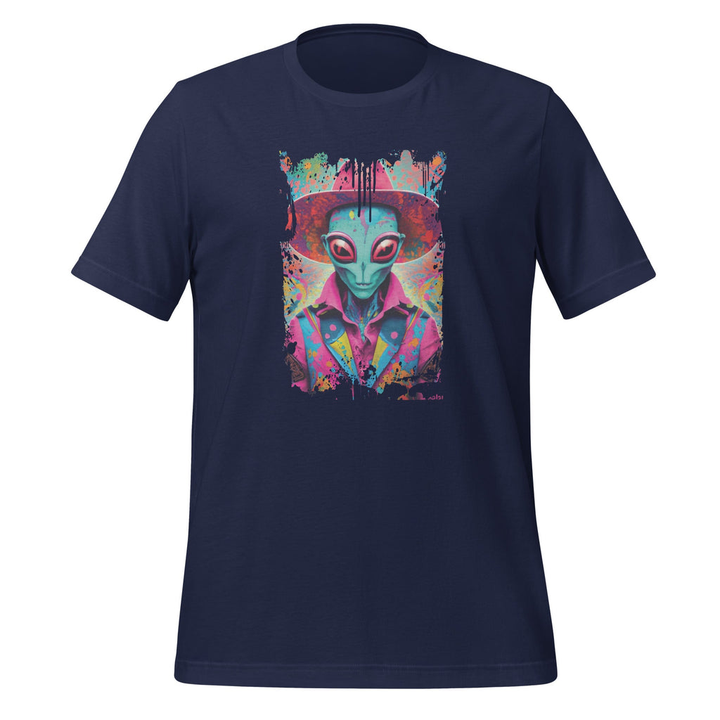 Alien Pink Cowboy Hat Paint Drip Cowgirl Unisex T-Shirt
