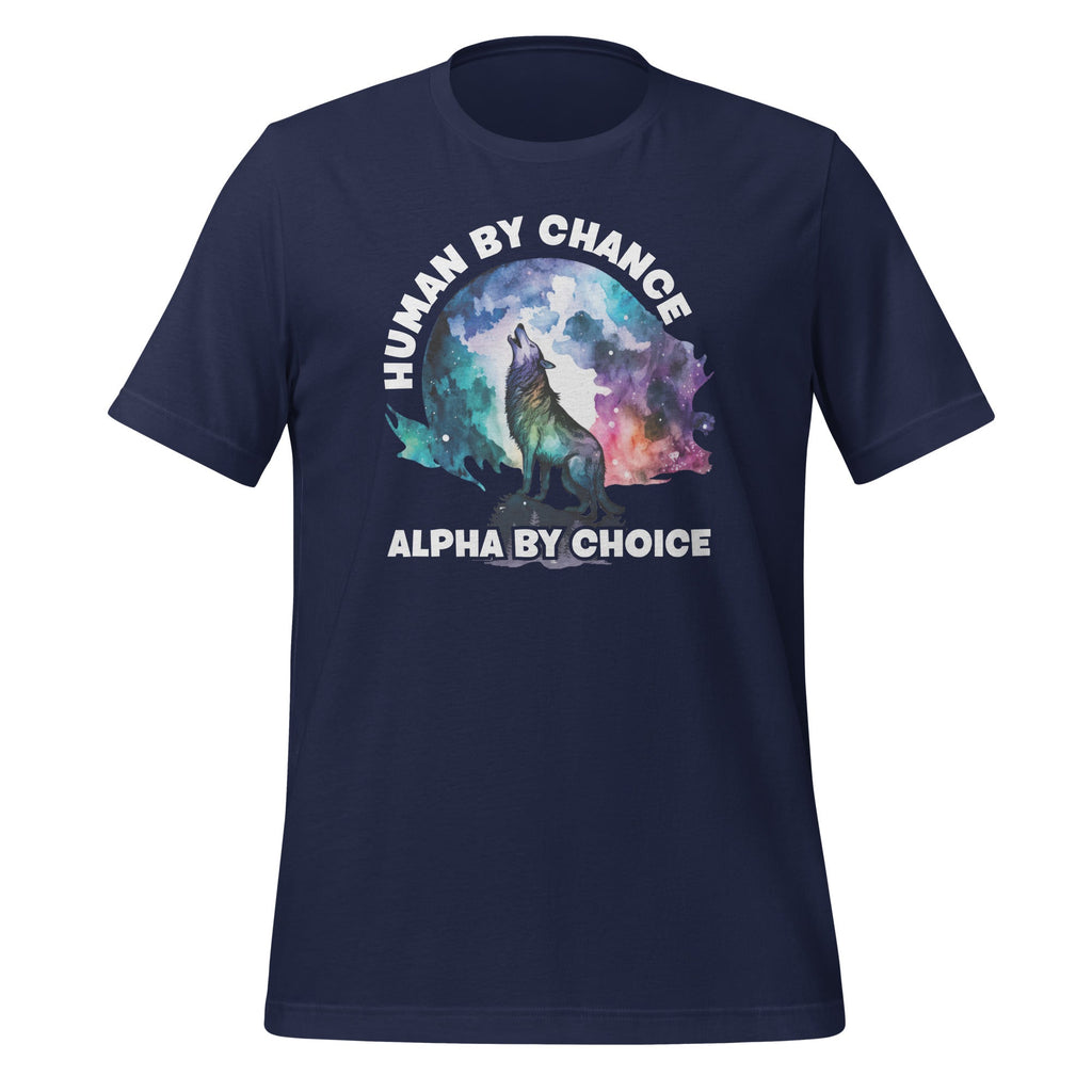 Human By Chance Alpha By Choice Funny Wolf Animal Saying product image 2