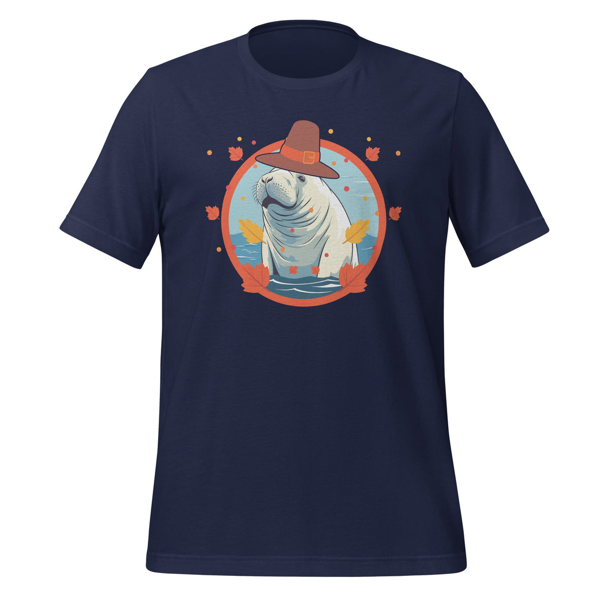 Thanksgiving Manatee Pilgrim Fall Pumpkin Sea Cow Unisex product image 2