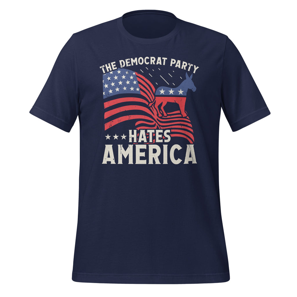 Democrat Party Hates America US Flag Unisex T-Shirt product image 2