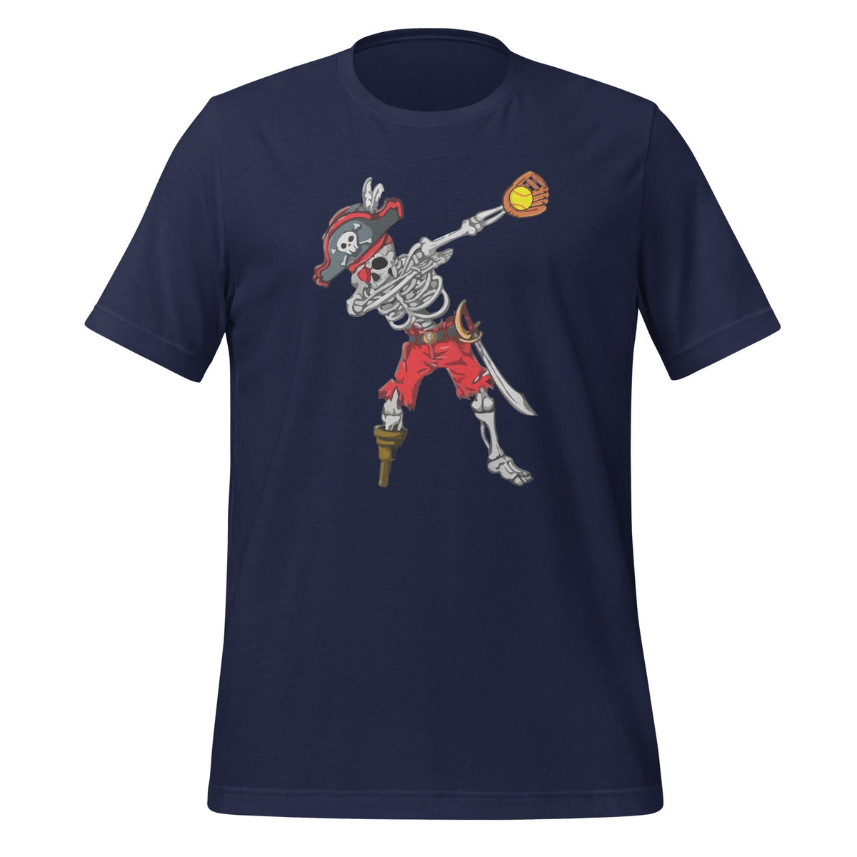 Dabbing Skeleton Pirate Softball Ball Halloween Costume product image 2