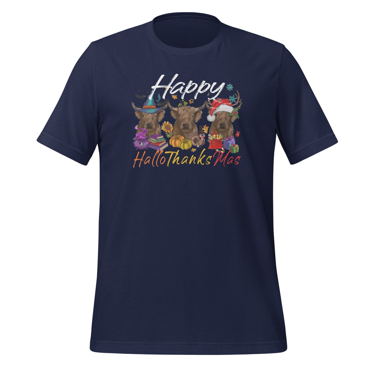 Happy Hallothanksmas Highland Cow Halloween Christmas product image 2