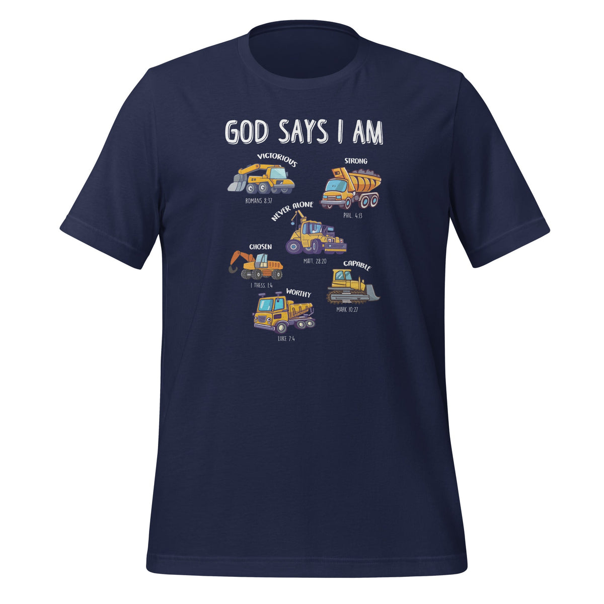 God Says I Am Boys Truck Construction Christian Bible Verse product image 2