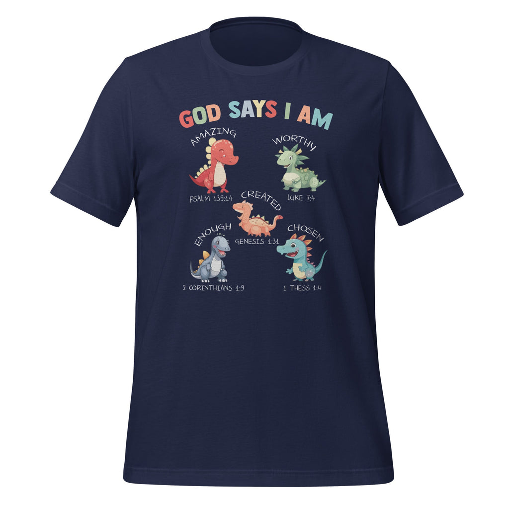 God Says I Am Cute Dinosaur Lovers Bible Unisex T-Shirt product image 2