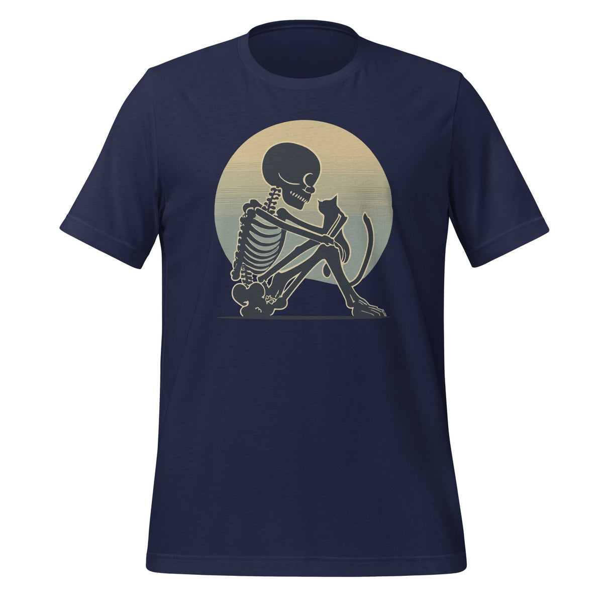 Skeleton Holding Caring A Cat Kitty Cute Goth Halloween product image 2