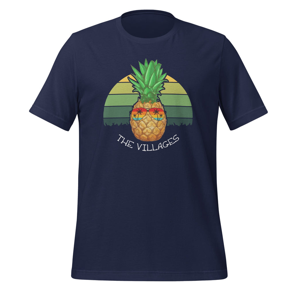 Pineapple The Villages Vintage Art Retro Unisex T-Shirt product image 2