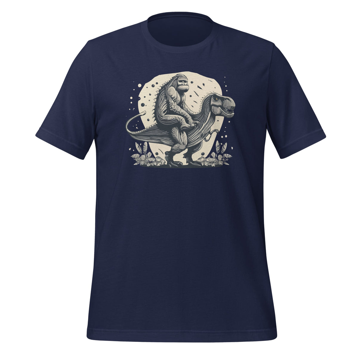 Funny Bigfoot Riding T Rex Dinosaur Sasquatch Unisex T-Shirt product image 2