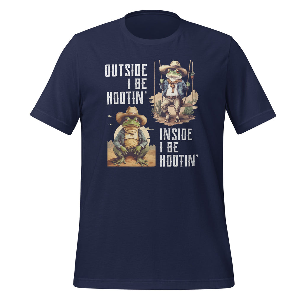 Outside I Be Hootin Inside I Be Hollerin Funny Frog Unisex product image 3
