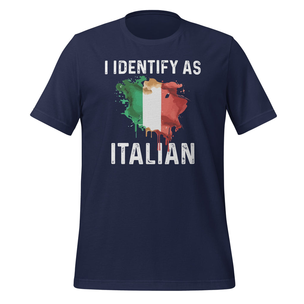 I Identify As Italian Funny Italy Flag Unisex T-Shirt product image 3