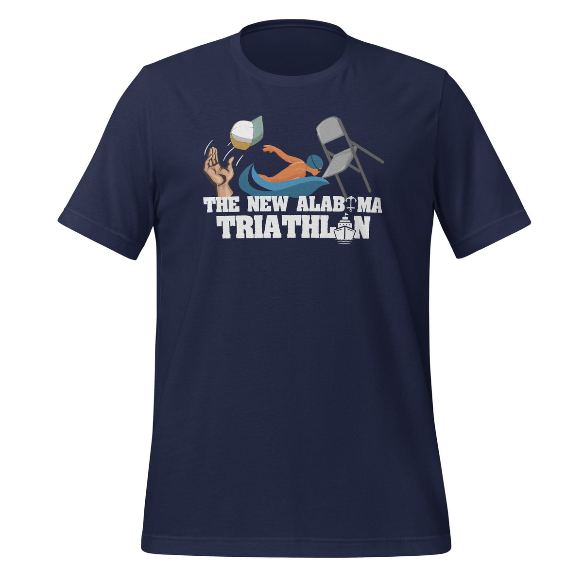 Funny New Triathlon Alabama Riverboat Swimmer Hat Chair Meme Unisex T-Shirt