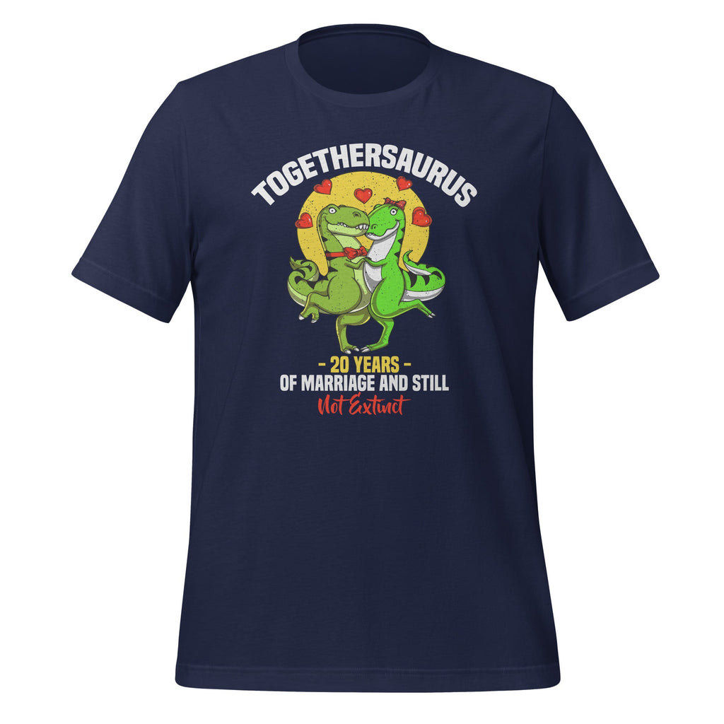 20th 20 Year Wedding Anniversary Funny T-Rex Couple Unisex product image 3