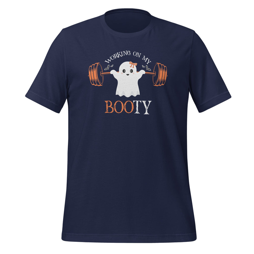 Working On My Booty Funny Halloween Gym Ghost Pun Unisex product image 3