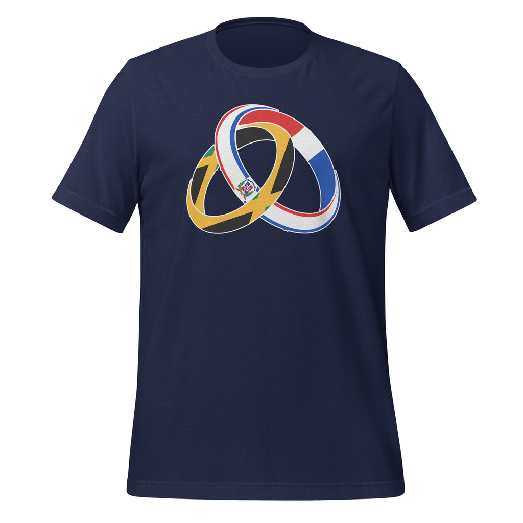 Dominican Republic Flag Jamaica Grown Ring Marriage Wedding Unisex T-Shirt