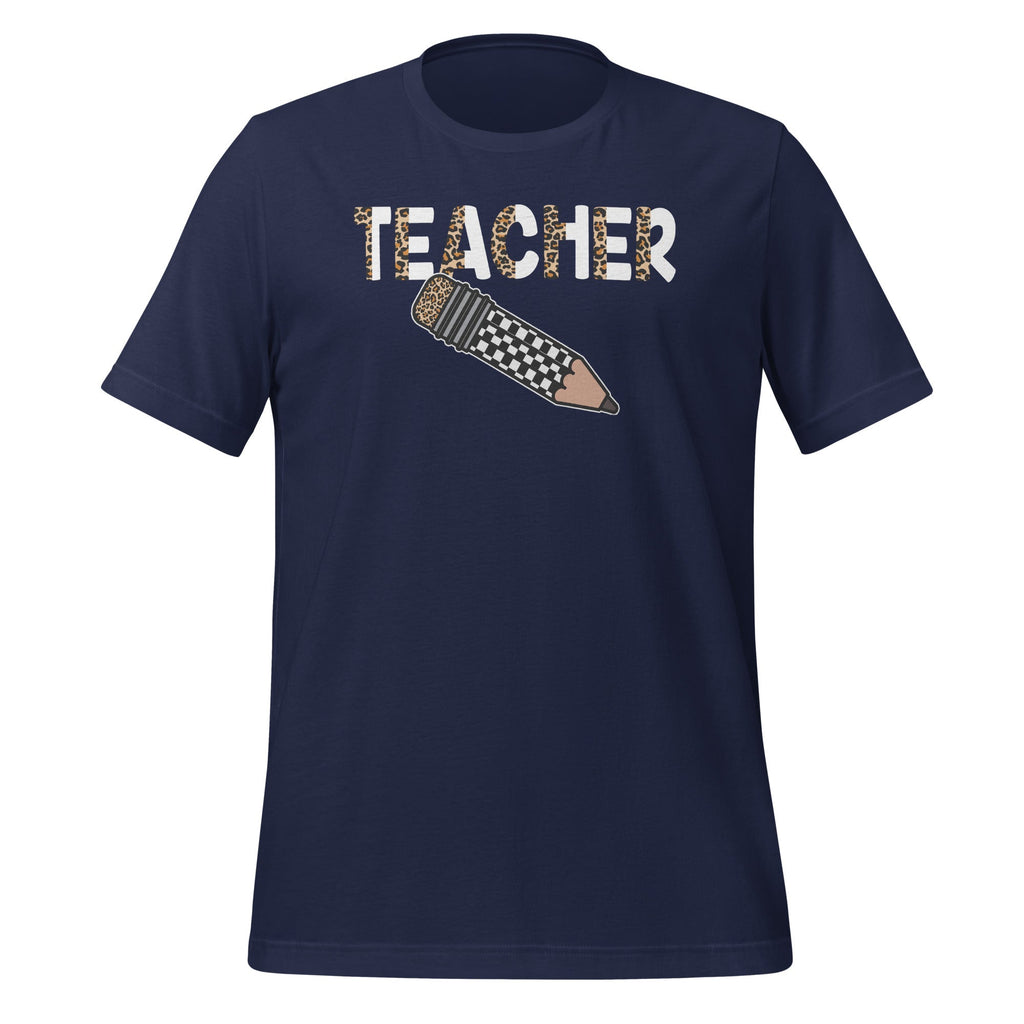 Retro Checkered Teacher Leopard Pencil Back To School product image 3