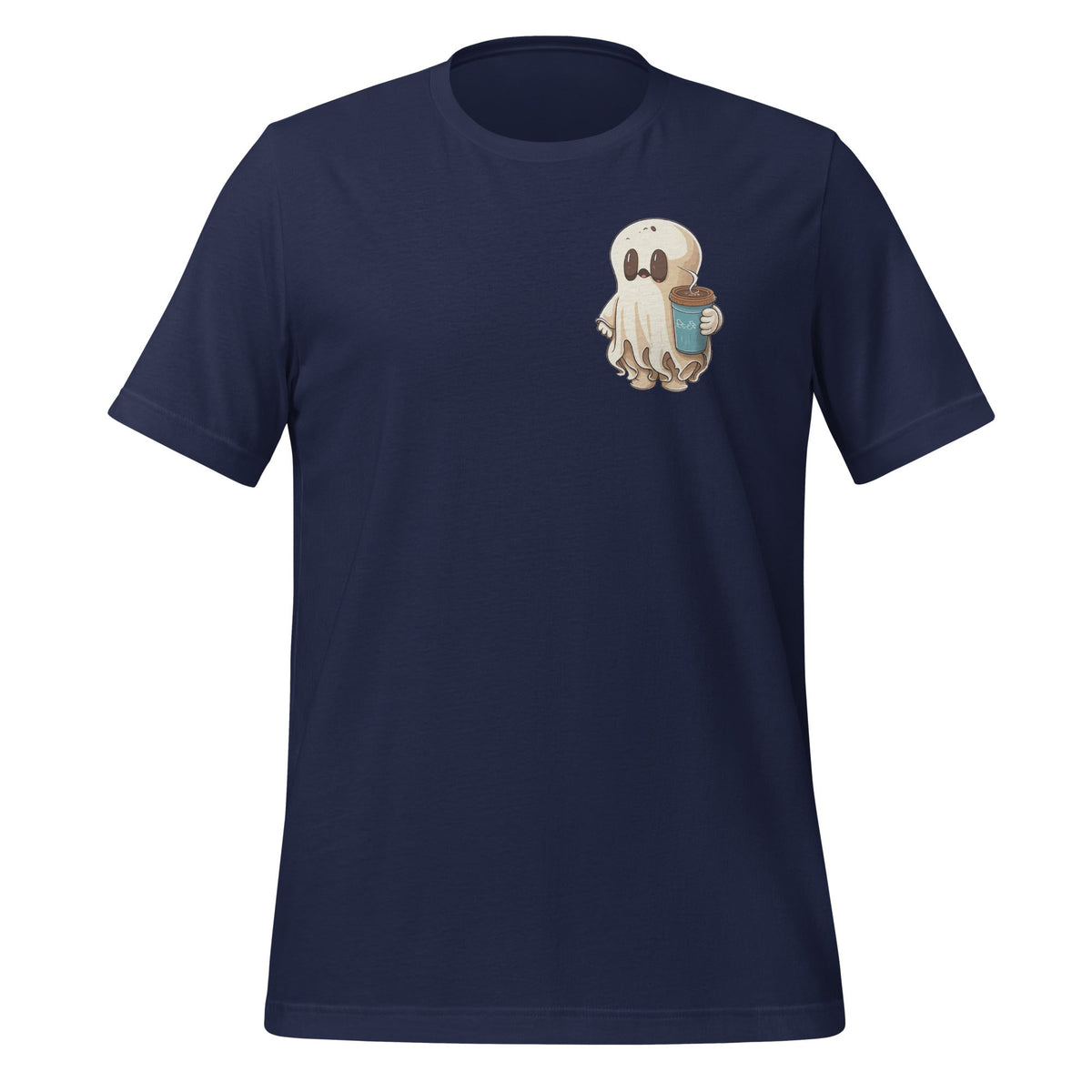 Little Ghost Ice Coffee Cute Happy Halloween Unisex T-Shirt product image 3