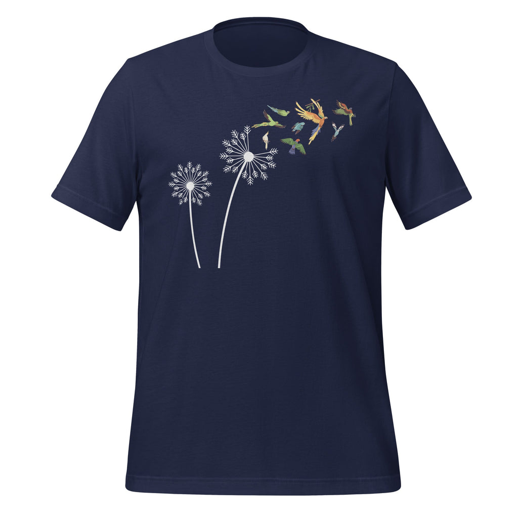 Budgie Dandelion Flower Parakeet Bird Lovers Unisex T-Shirt product image 3