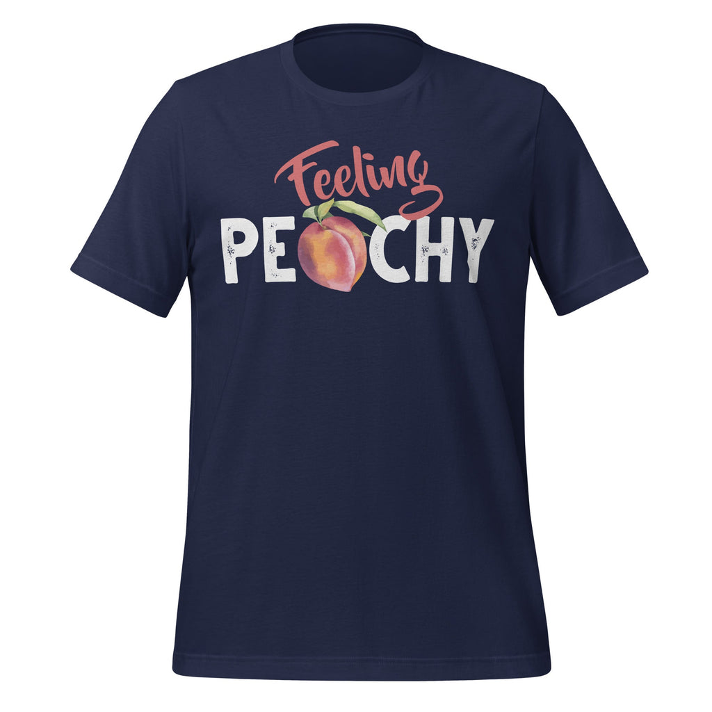 Feeling Peachy Fruit Lover Spring Cool Saying Unisex T-Shirt product image 3