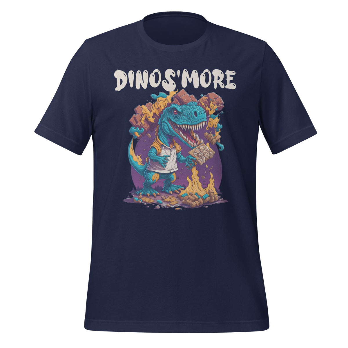 Funny Dinos'more Camping Dinosaur Camp Camper Unisex T-Shirt product image 3
