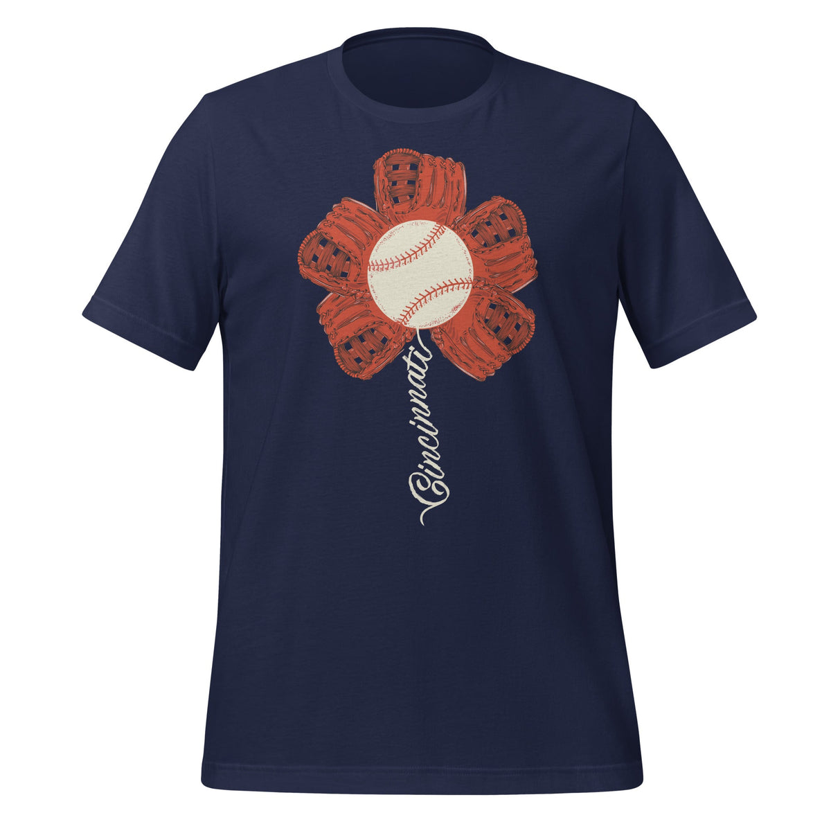 Cincinnati Baseball Flower Vintage Sports Fan Unisex T-Shirt product image 3