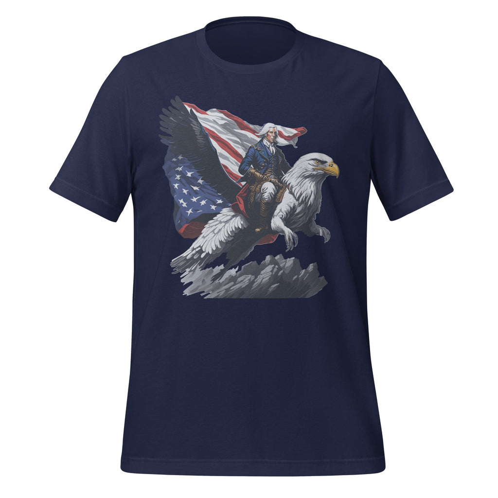 George Washington Riding A Bald Eagle Patriotic Unisex product image 3