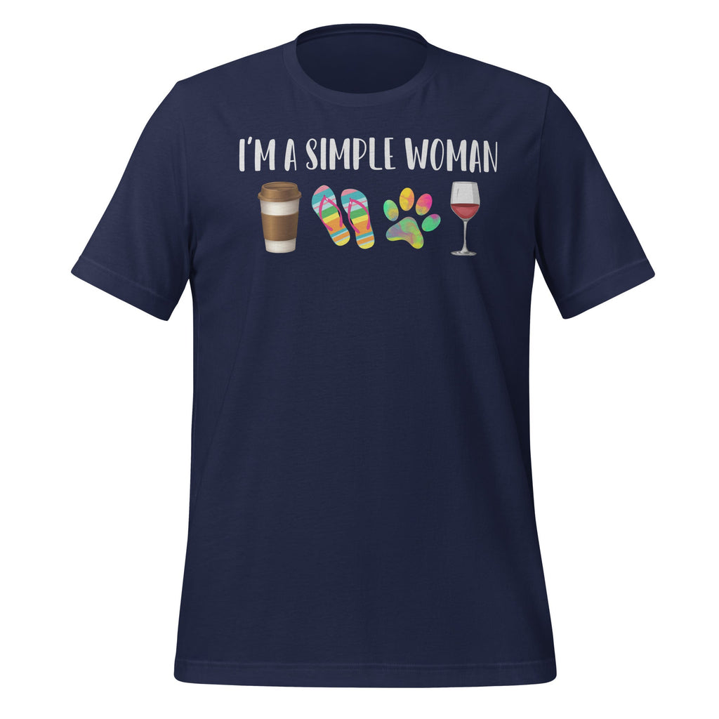 I'm A Simple Woman Coffee Slippers Animals Wine Unisex product image 3