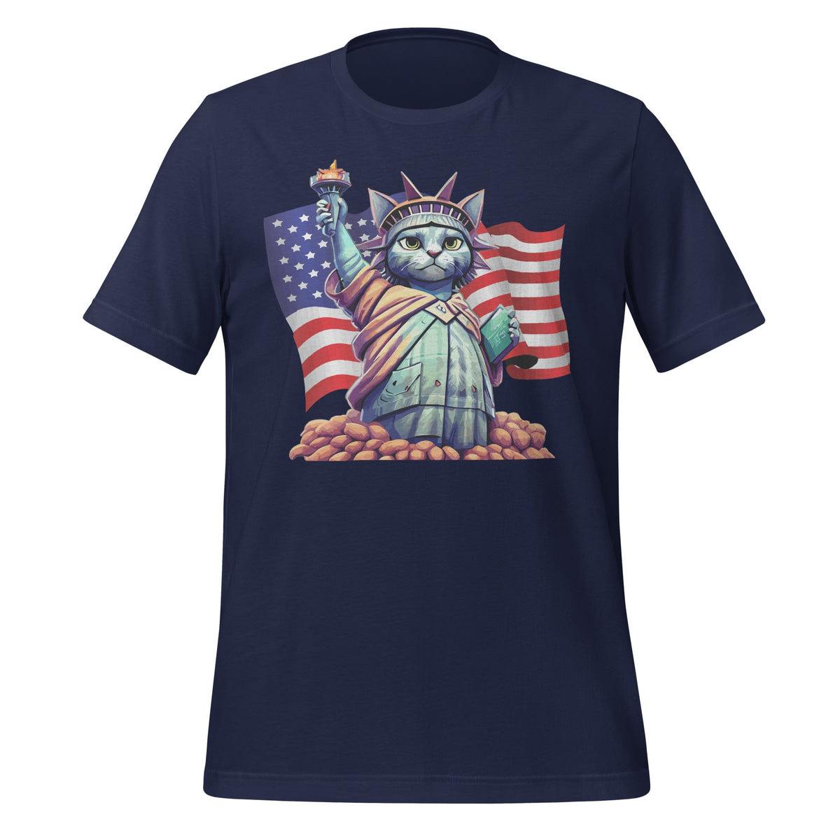 Patriotism Cat Lady Liberty Freedom Independence Unisex product image 3