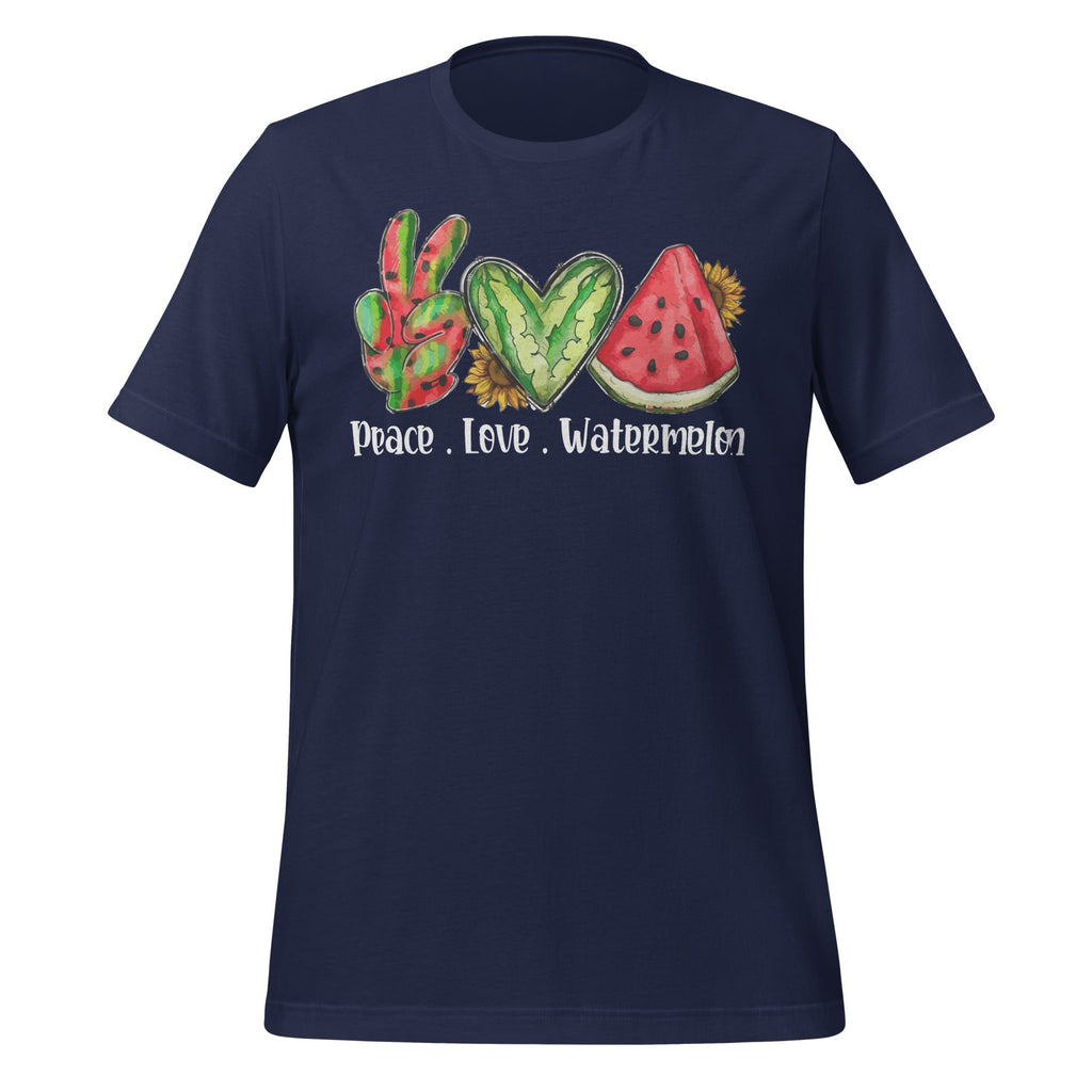 Peace Love Watermelon Summer Women Teen Girls Unisex T-Shirt product image 3
