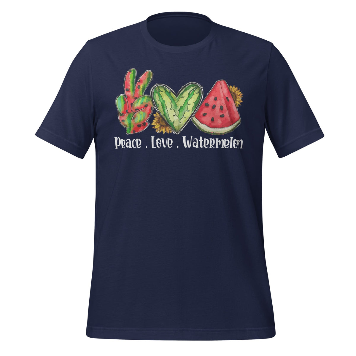 Peace Love Watermelon Summer Women Teen Girls Unisex T-Shirt product image 3