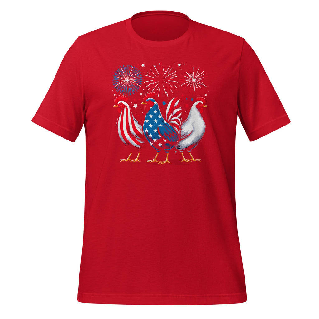 Patriotic Firework Red White Blue Chicken USA Flag July 4th product image 4