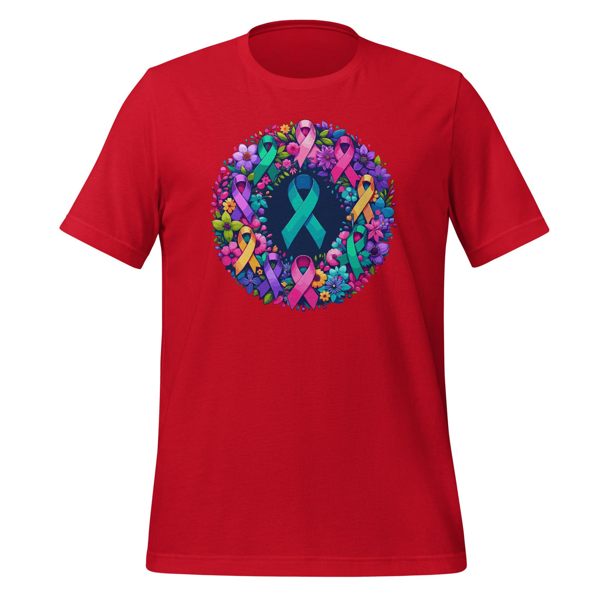 Cancer Awareness Multi-Color Ribbons Hope Wreath Unisex product image 4