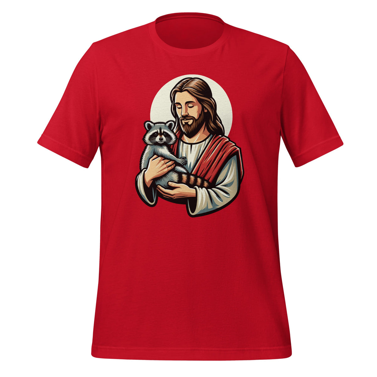 Jesus Holding A Raccoon Trash Eater Christian Unisex T-Shirt product image 4