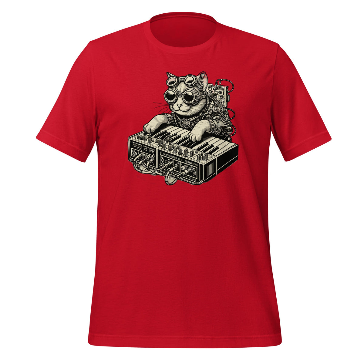 Steampunk Cat Playing Synthesizer Synth Kitten Techno Music product image 4