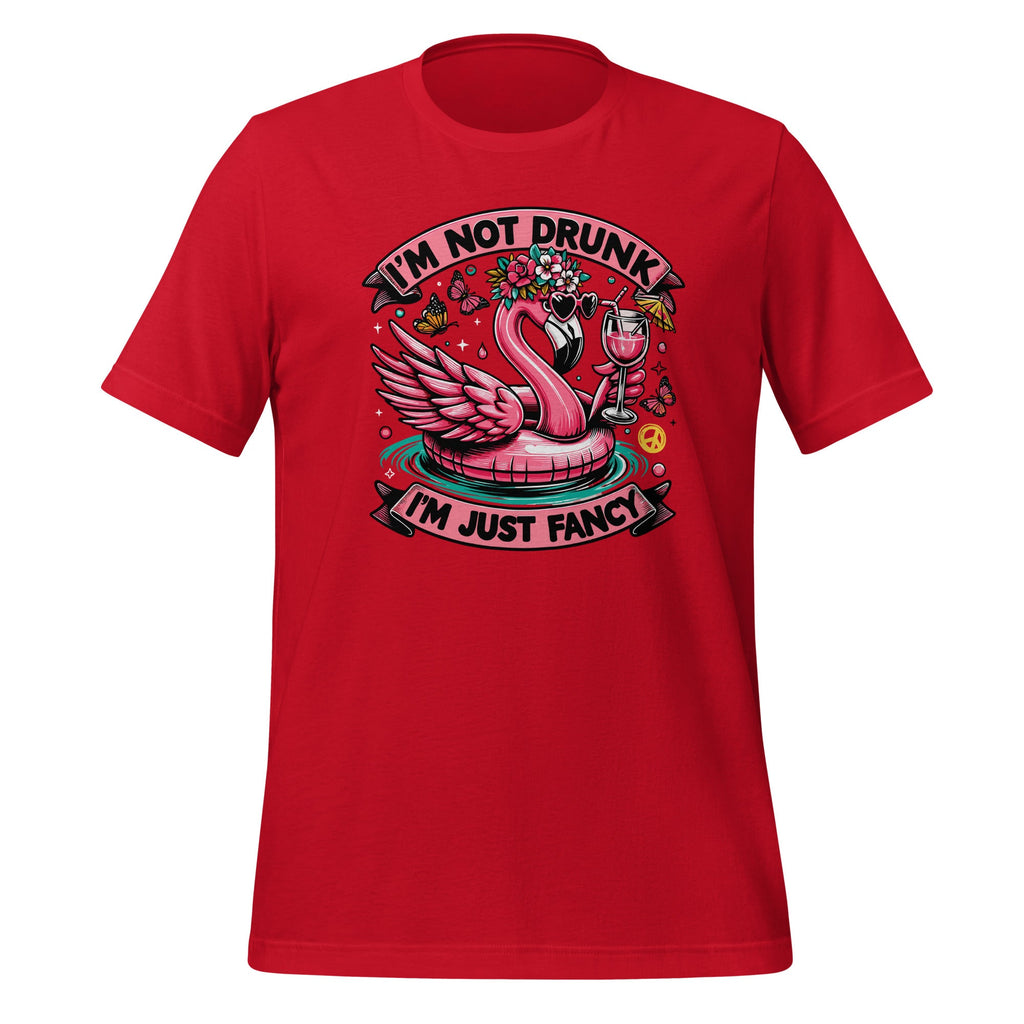 I'm Not Drunk I'm Just Fancy Flamingo Art Unisex T-Shirt product image 4