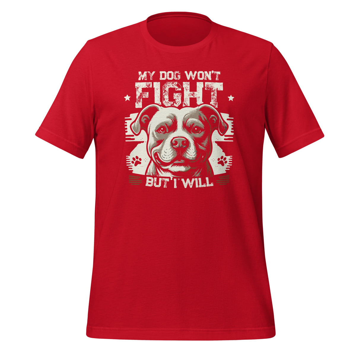 My Dog Won't Fight But I Will Pitbull Art Pitties Unisex product image 4