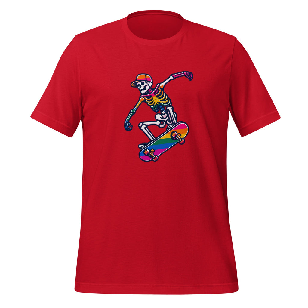 LGBTQ Skater Lesbian Pride Flag Skateboarding Skeleton product image 4
