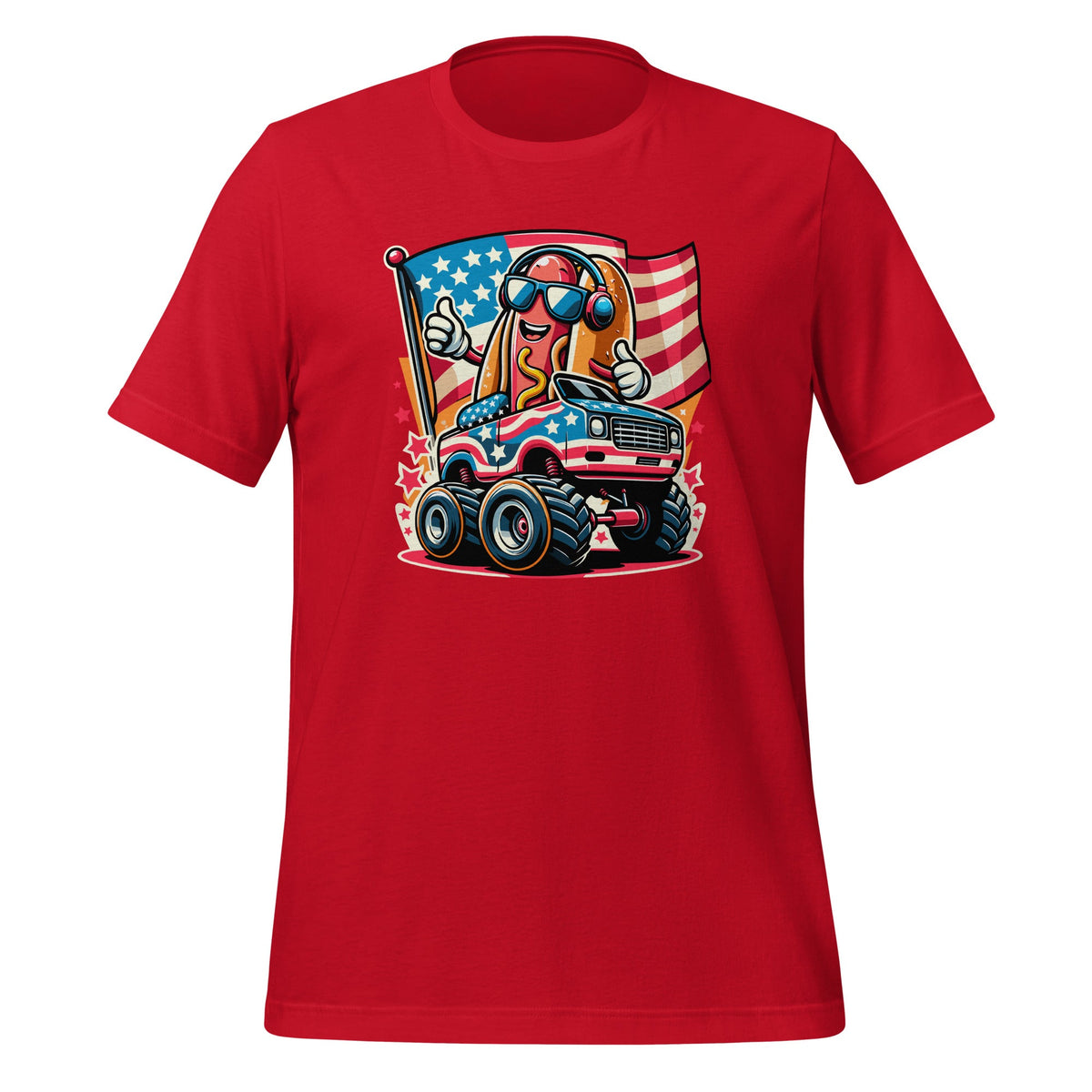 4th Of July Hotdog Sunglasses Monster Truck American Flag product image 4