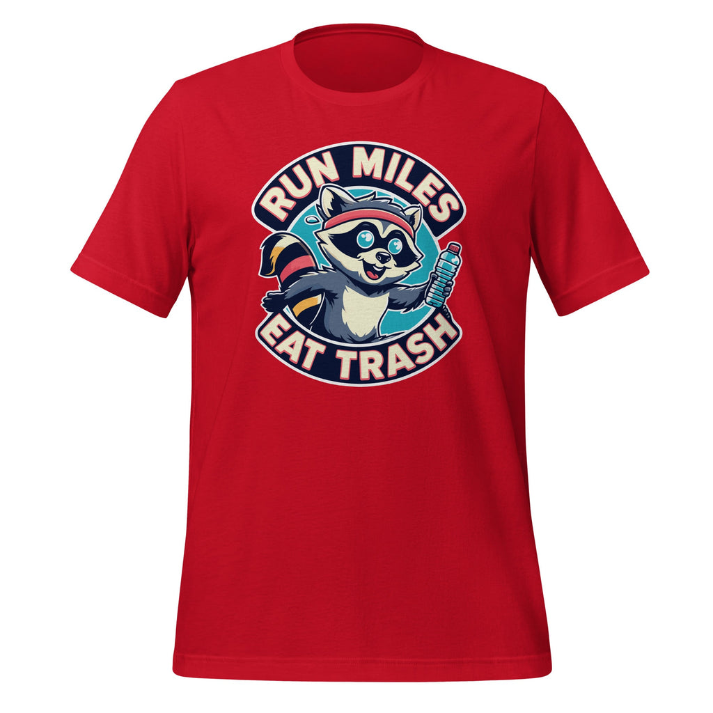 Run Miles Eat Trash Funny Raccoon Graphic Art Unisex T-Shirt product image 4
