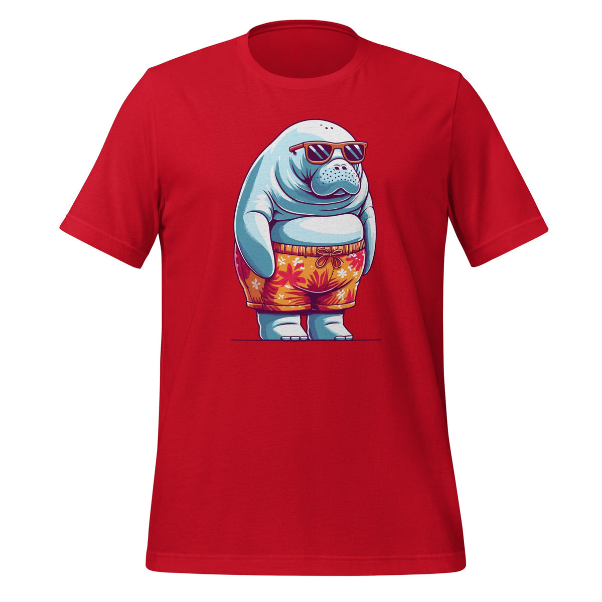 Plump Manatee With Funny Swim Trunks Animal Art Unisex product image 4