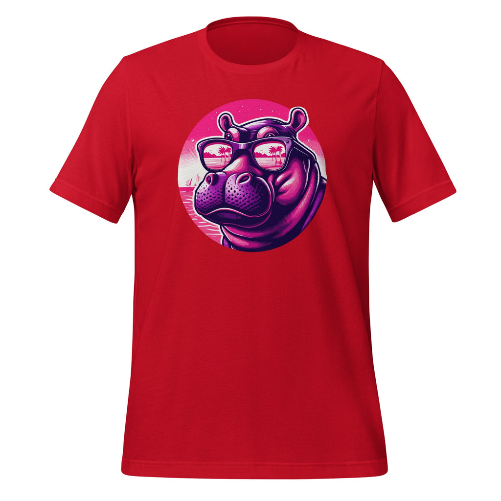 Funny Plump Bespectacled Hippo With Sunglasses Unisex product image 4