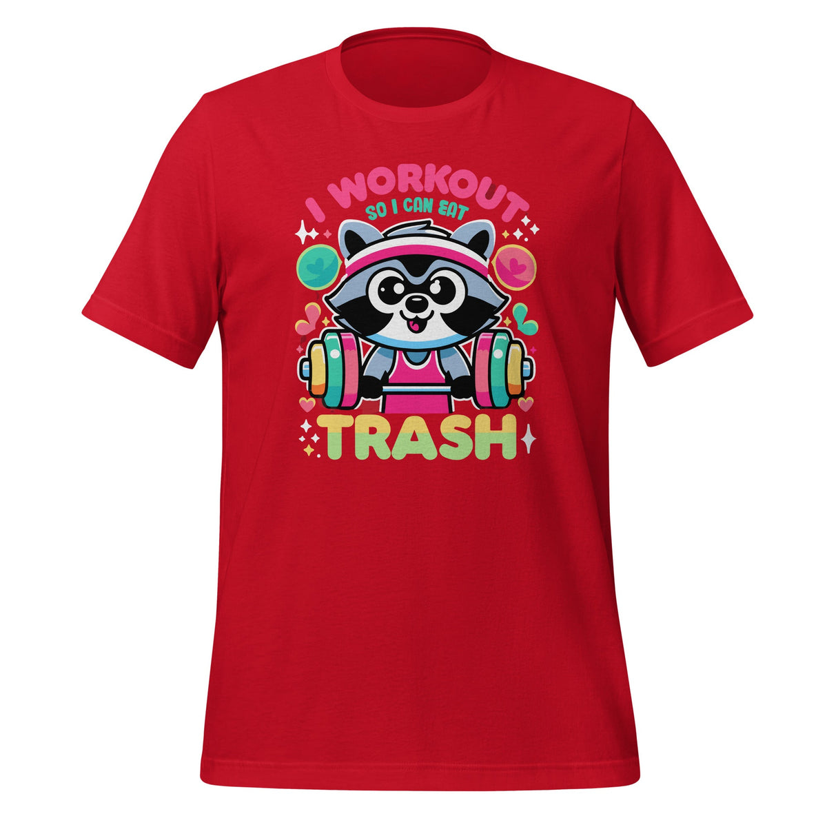 I Work Out So I Can Eat Trash Garbage Funny Raccoon Fitness product image 4