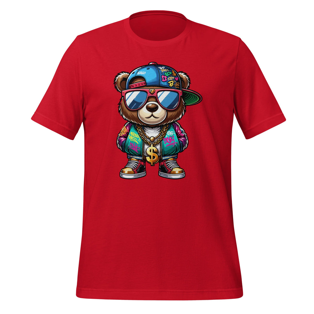 Cute Hip Hop Bear 90 Art Graffiti Fans Lovers Unisex T-Shirt product image 4