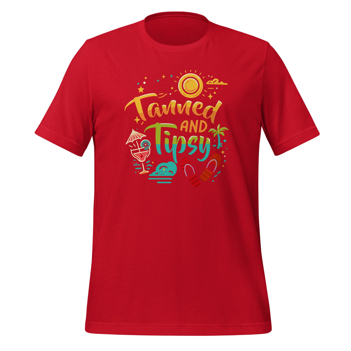 Tanned And Tipsy Beach Summer Vacation Funny Unisex T-Shirt product image 4