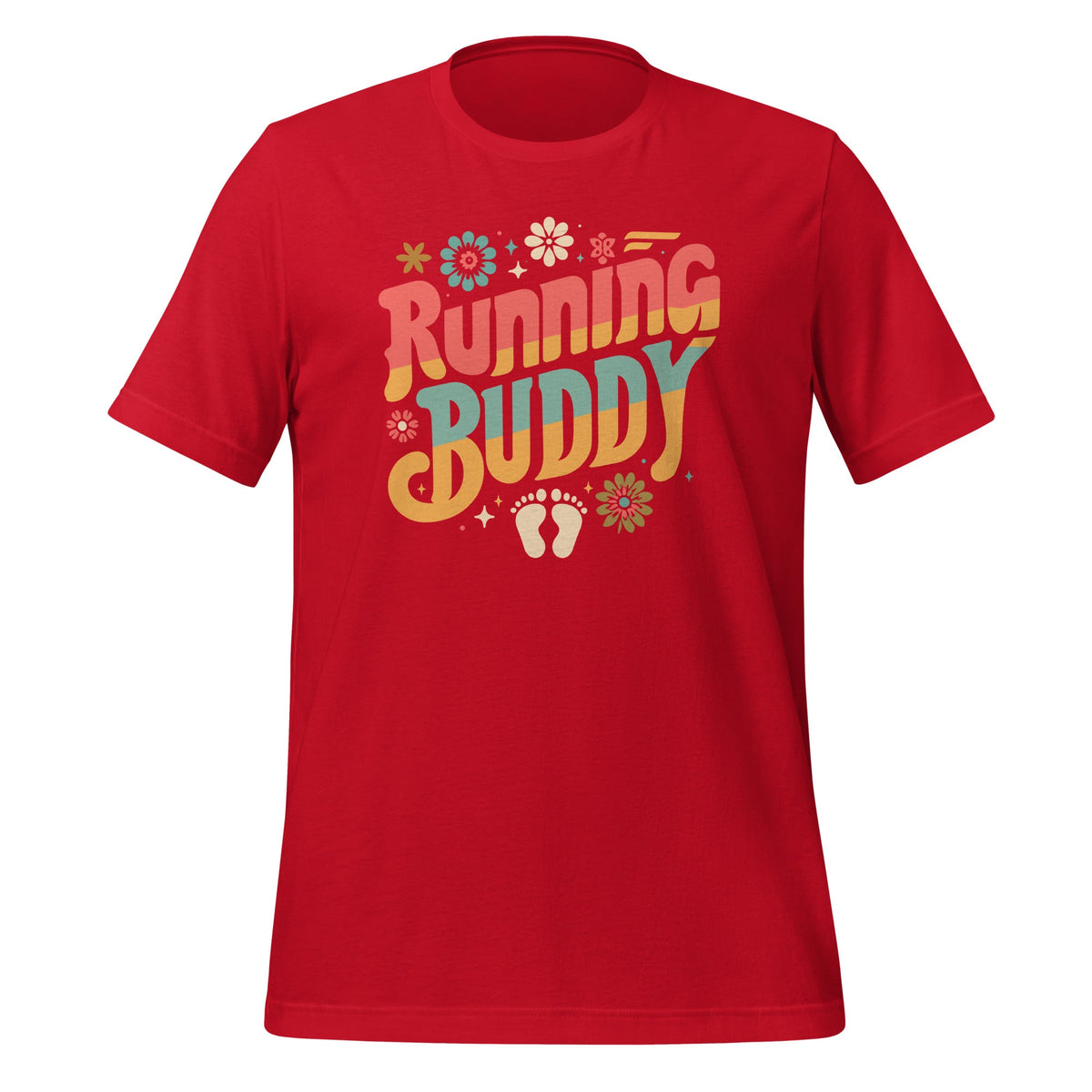 Running Buddy Pregnancy Announcement Groovy Unisex T-Shirt product image 4