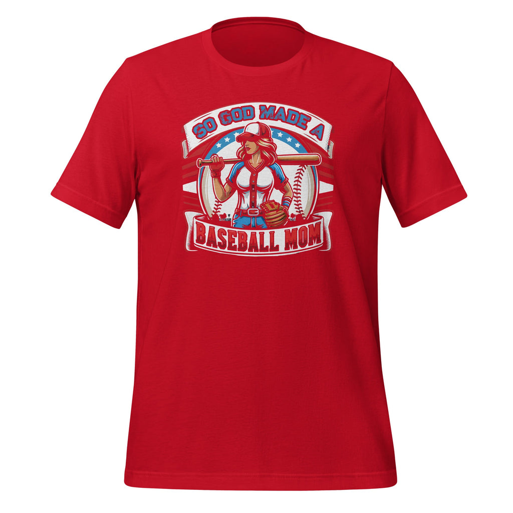 So God Made A Baseball Mom Funny Player Mothers Day Unisex product image 4